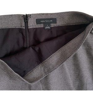 Ann Taylor Pencil Skirt Birdseye Womens Sz 4 Gray Career Professional